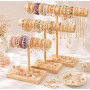 Fyhqwf 3 PièCes PréSentoir à Bijoux En Bois - Porte Collier - Porte Bracelet - Convient Pour La Salle De Bain, La Coiffeuse, La