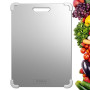 Planche à Découper 100% Titane pur Qualité Alimentaire, Surface non Poreuse Hygiénique sans Microplastique, Lavable en Lave-vais