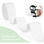 Agoer Lot de 4 Elastique Couture - 20M Bandes Élastiques Couture -10 mm, 20 mm, 30 mm, 40 mm - Blanc Ruban Elastique Couture - 5