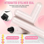 2PCS Eyeliner Stamp, Double Eye Liner Noir Waterproof Liquide Stamp, Imperméabilisation Durable, Facile à Enlever (Noir + Marron