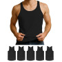 ALPIDEX Débardeur Homme Lot de 5 100% Coton sans Manches Côtelé Maillot | Sous-Vêtement, Sous Chemise, Basique, Classique, OEKO-