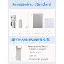 Feiyutech VB4 Kit Stabilisateur Smartphone avec Suivi 3 Axes,Traceur Magnétique AI 2-en-1&Lumière de Remplissage ACC.,Tige d'ext