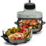 DREAME Tasti Friteuse à air en verre portable 5 en 1, 2,5 L + 4,5 L | 2 cuves, cuisson sans huile, rôtir, griller, réchauffer, m