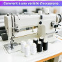 8 Bobine Fil Machine a Coudre Noir et Blanc, 160 m/Bobine Fil Couture Resistant, Fils Polyester, fils à coudre pour machine à co