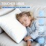 Oreiller 60x60 Plumes et Duvet Luxe Confort Coussin de Sommeil Certifié RDS | CloudÉtoile Oreiller 60x60 cm en Plumes Qualité Hô