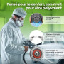 AirGearPro G-500 Masque Protection Respiratoire Réutilisable avec filtres | Masque à gaz Anti-Poussière avec Filtres A1P2 et Lun