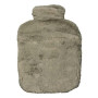 DRAEGER PARIS 1886 - Ma Jolie Bouillotte Chauffante Fausse Fourrure Gris Flocon 17x14cm - Soulagement Douleurs Enfant Dos, Cou,