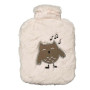 DRAEGER PARIS 1886 - Ma Jolie Bouillotte Chauffante Fausse Fourrure Gris Flocon 17x14cm - Soulagement Douleurs Enfant Dos, Cou,
