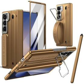 Coque pour Galaxy Z Fold5 avec Stylet, Coque avec béquille et Emplacement pour Stylet S Pen, Protection d'écran Avant pour Samsu