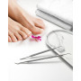 BEZOX Excavateur ongles(16.5cm) & lime à ongles incarné(13.4cm) - acier inoxydable Instrument pour nettoyer le lit de l'ongle -