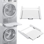 [en.casa] Kit de Superposition Universel Cadre avec Tablette Coulissante pour Lave-Linge Sèche-Linge Standard 60 cm Machine à La