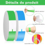 LOMIMOS 700 PCS Bracelets en Papier, Imperméables Bracelets d'Identification, Bracelet Entrée, Bracelets Événementiels Colorés p