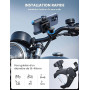 Lamicall Support Téléphone Vélo, Support Téléphone Moto - [1S Verrouillage] | 360° Rotation, Ne Bloque Pas Caméra, Stable & Sûr,