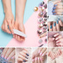 20 Pcs limes a Ongles Double Face Réutilisable 100/180 Grit pour Manucure | Professionnelle Lime à Ongles Salons De Manucure Le