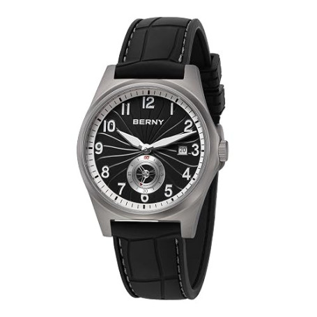 BERNY Montre Homme Titane Mouvement Automatique Montres Bracelet Classiques Homme 10ATM Etanche