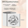Étiquettes Rondes Transparentes Phomemo 2", 500Pcs, Compatibles avec MUNBYN | Étiquettes Thermiques Autocollantes, Imperméables,
