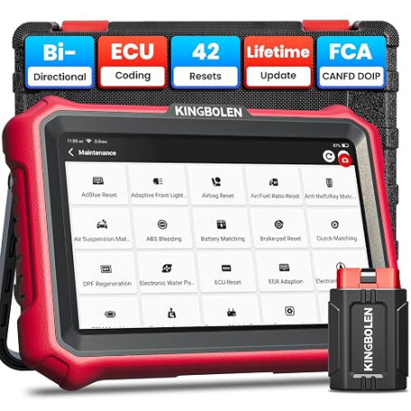 KINGBOLEN K8 Pro Valise Diagnostic Auto Multimarque, OBD2 Diagnostic Français pour système Complet avec 42+ Service, ECU Coding,