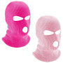 LINSOCLE 2 Pièces Cagoule 3 Trous, Balaclava à 3 Trous Tricoté,Cagoule Noir de Visage Complet Masque de Ski pou Hommes et Femme