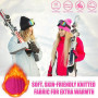 LINSOCLE 2 Pièces Cagoule 3 Trous, Balaclava à 3 Trous Tricoté,Cagoule Noir de Visage Complet Masque de Ski pou Hommes et Femme