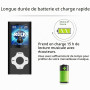 32Go Portable Lecteur Musical MP3 Sport sans Perte HiFi, Radio FM, Enregistreur Vocal, Vidéo, E-Book, pour Courir, 18 Heures de 