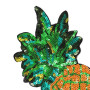 Tiardey 2 pcs Ananas Fer sur Patchs Fruits Sequin Brodé Appliques Coudre sur Applique pour Vêtements Tenue Ornement Sac à Dos Em
