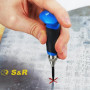 S&R Pointeau Poinçon Central Automatique à Frapper Acier/Métal/Bois 60-130 N - MADE IN GERMANY. Avec Pointe de rechange