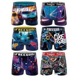 FREEGUN Lot de 6 Boxers Microfibre Homme