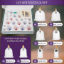 Uplife Kit de 24 Ventouses Thérapeutiques -Instructions en Français- Ventouse Massage Kiné Anti Cellulite Soulage Douleurs Fatig