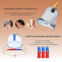 Kit de 18 Ventouses Thérapeutiques, ventouse massage anti-cellulite et relaxation musculaire，ventouse hijama comprenant aiguille