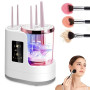 Luckits Nettoyeur automatique de pinceaux de maquillage 3 en 1 avec nettoyeur automatique de séchage et de stockage, nettoyeur d