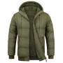 Voqeen Homme Manteau Hiver Chaud Veste Polaire Matelassé avec Poches Coupe-Vent Blouson à Capuche Zipper Winter Jacket