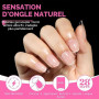 UNA GELLA Capsule Americaine Ongle Amande Court, 216 Pièces 12 Tailles Capsules Ongles Pose Gel Préformées pour Extensions Acryl