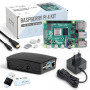 db-tronic Raspberry Pi 4 4 Go Starter Kit | Édition Noire 64 Go | Alimentation 15 W | Boîtier Noir | Micro HDMI 4K | Dissipateur