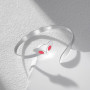 VASSAGO Bracelet ouvert réglable en acier inoxydable avec queue de renard pour femme Réglable