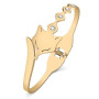 LONYOO Cute Renard Bracelets Bracelet en Acier Inoxydable pour Femme Fille Bijoux Bracelet or 18K Cadeaux Renard