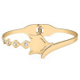 LONYOO Cute Renard Bracelets Bracelet en Acier Inoxydable pour Femme Fille Bijoux Bracelet or 18K Cadeaux Renard