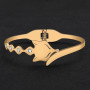 LONYOO Cute Renard Bracelets Bracelet en Acier Inoxydable pour Femme Fille Bijoux Bracelet or 18K Cadeaux Renard