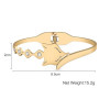 LONYOO Cute Renard Bracelets Bracelet en Acier Inoxydable pour Femme Fille Bijoux Bracelet or 18K Cadeaux Renard