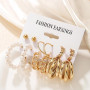 JSTHHTT 60 Pcs Parure Bijoux Femme, Bijoux Femme, Bracelet Femme, Bagues, Collier Femme Or, Ear Cuff, Boucles d'Oreilles Créoles