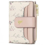 GAEKEAO Petit Portefeuille Femme Blocage RFID Cuir Bifold Porte Carte à Fermeture éclair Titulaire de Carte de Crédit avec Fenêt