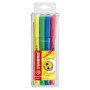 STABILO flash - Surligneur - Pochette x 4 surligneurs fluo - Coloris assortis