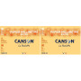 CANSON Pochette de 12 feuilles de papier millimétré Bistre A4 90 g (Lot de 2)
