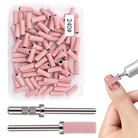 Version Mise à Niveau Sans Couture Embout Emeri 240, 100Pièces Mini Emeri 240, Embout Emeri, Bandes de Ponçage pour Ponceuse à O