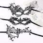 Lusofie Bal Masqué 6 Pièces - Masque De Mascarade Pour Femme Doré Noir - Yeux En Dentelle Pour Mardi Gras, Carnaval, Halloween,