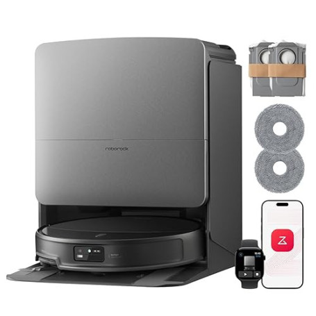 roborock Saros 20 Set Robot Aspirateur Laveur, Châssis AdaptiLift 3.0 | 36000Pa, Autonome StarSight 2.0, Double Anti-enchevêtrem