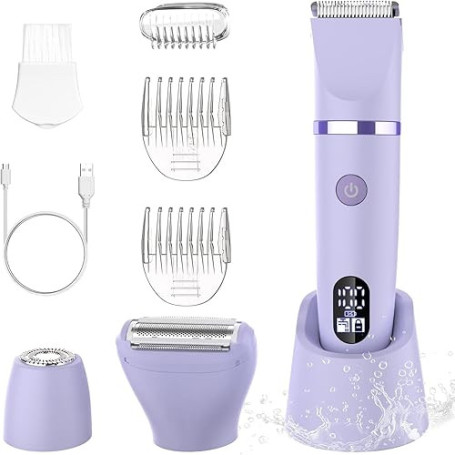 Rasoir Electrique Feminin Tondeuse précise pour visage et zones sensibles, Tondeuse à poils corporels pour visage, jambes, aisse