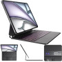 CSZZACME Clavier AZERTY Épuré pour iPad Air 13 Pouces M4/M3/M2 & iPad Pro 12,9" (6e/5e/4e/3e Gen) avec Trackpad Multitâche, Rétr