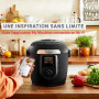 Moulinex - Cookeo Wi-Fi 10-en-1 Multicuiseur + extra crisp - 6 L - Noir | Multicuiseur intelligent connecté avec accessoire air 