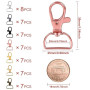 50 Pièces Mousqueton Porte Clé,Fermoirs Mousquetons Pivotants,D Fermoir Porte-clés Clip pour Bijoux, Sac à Main, Sac à Bandouliè