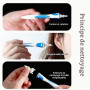 LifgWas Nettoyeur de Cire d'Oreille avec 16 Embouts de Remplacement - Dispositif de Nettoyage Auriculaire en Spirale 360° pour A